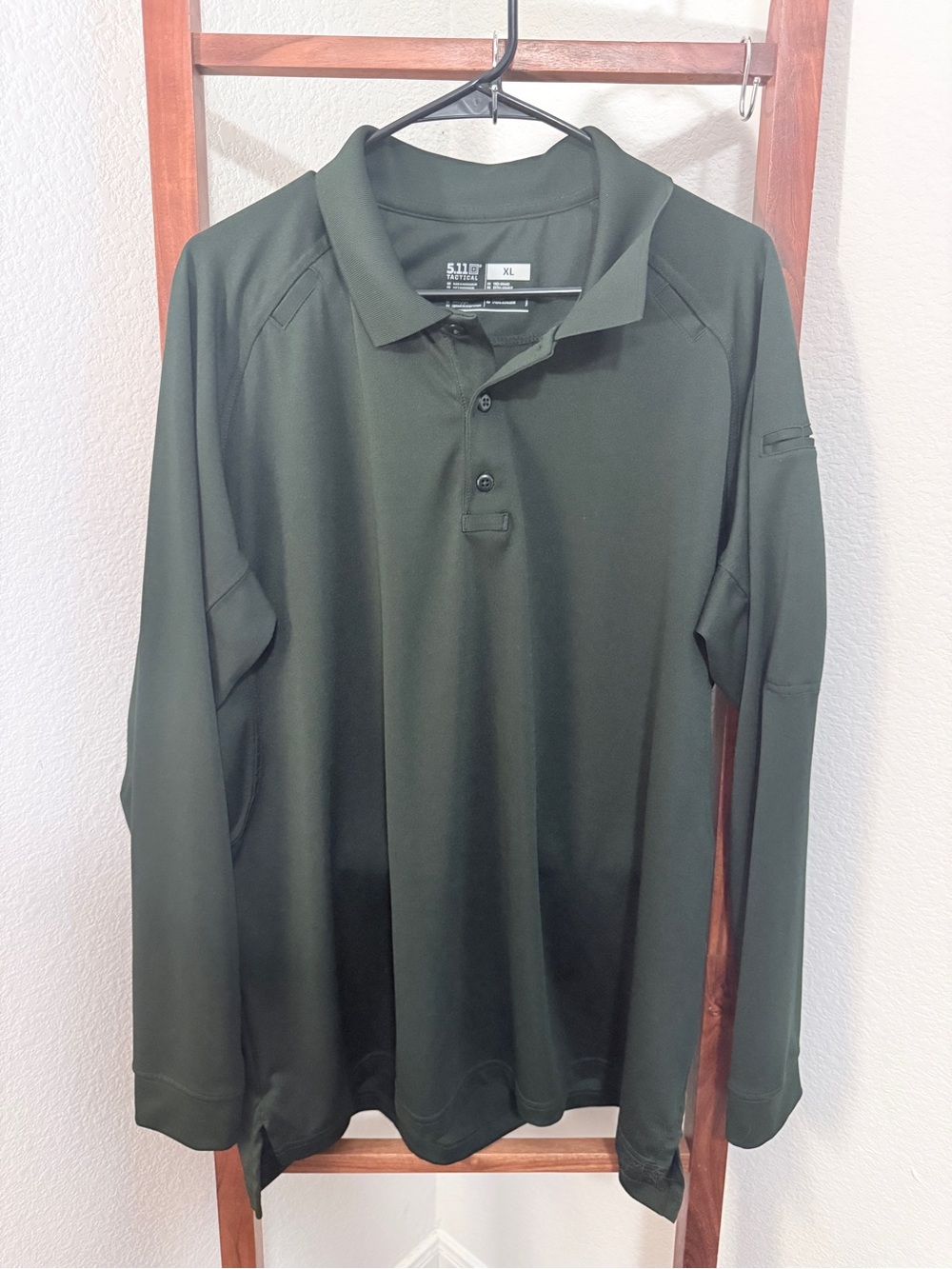 5.11 Tactical Men’s Long Sleeve Polo - Olive Green